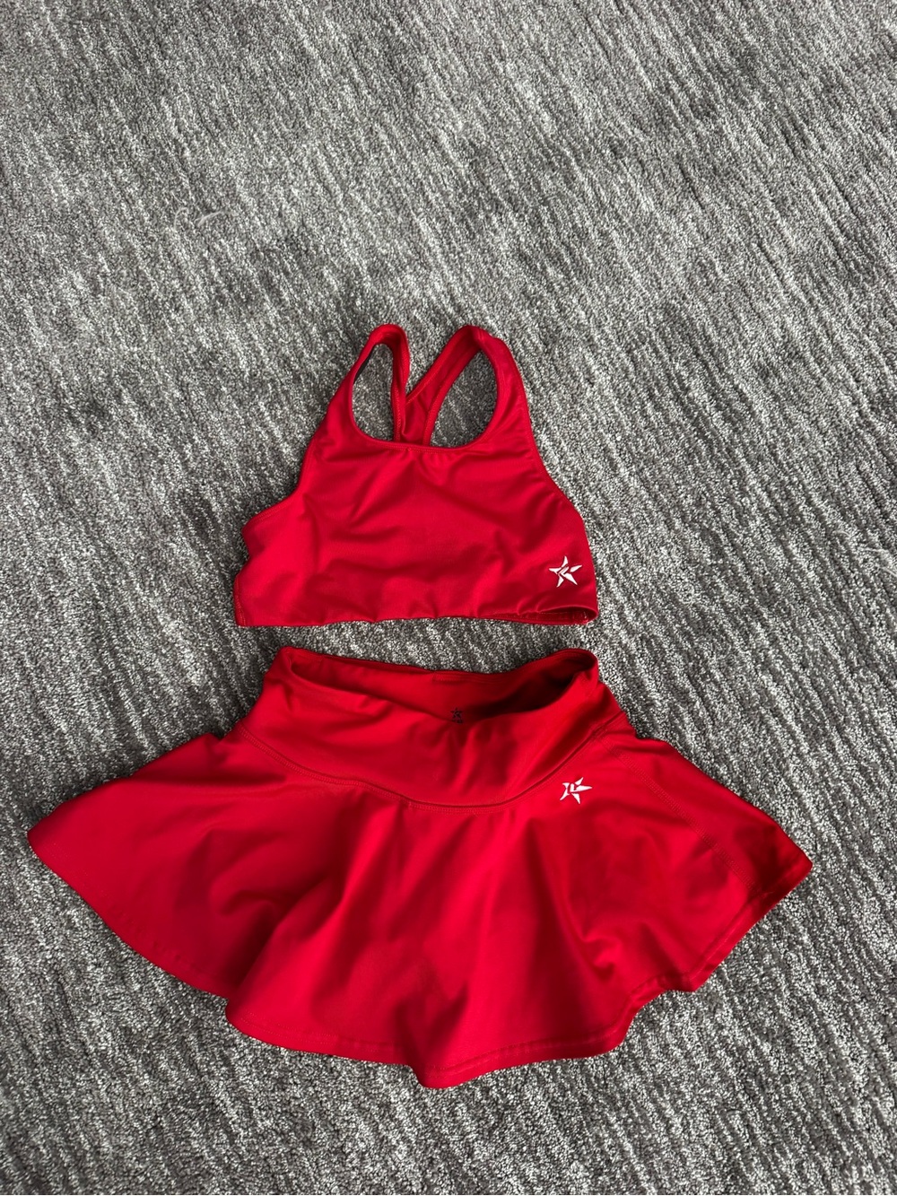 Rebel sports bra and skirt